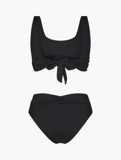 Bikini brassière et tanga montant - Noir - 4