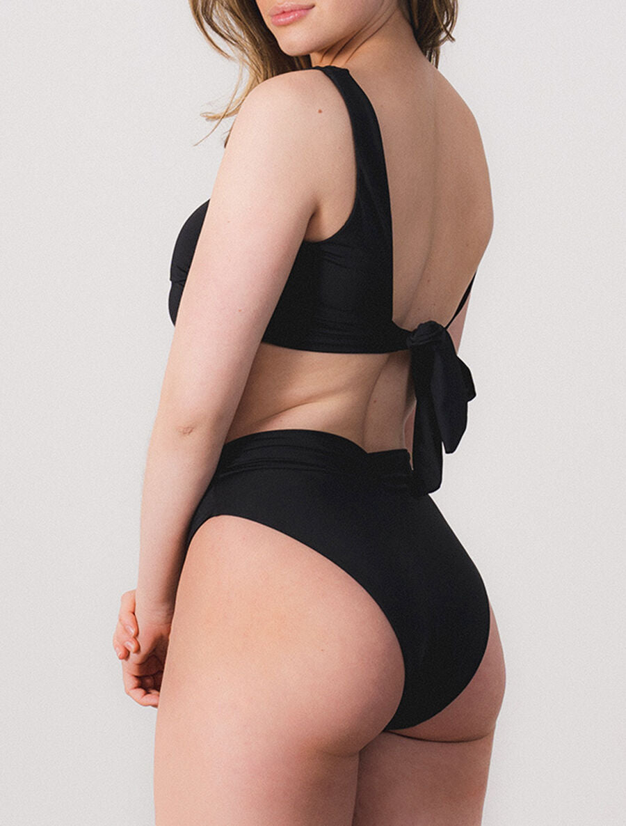 Bikini brassière et tanga montant - Noir - 2