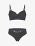 Ensemble lingerie en dentelle sans couture - Noir - 4
