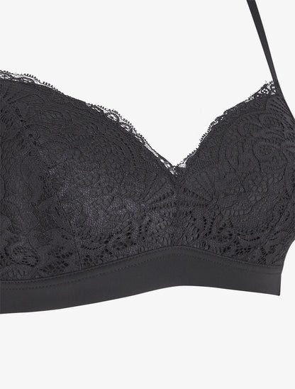 Ensemble lingerie en dentelle sans couture - Noir - 3