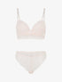 Ensemble soutien-gorge push-up et tanga en dentelle - Rose pâle - 1