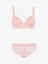 Ensemble soutien-gorge et culotte en dentelle - Rose - 4