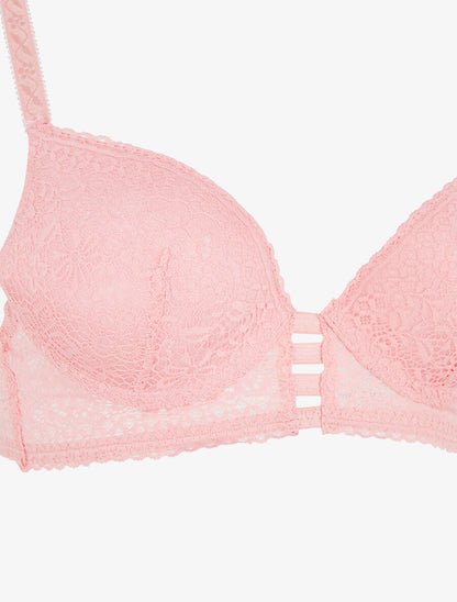 Ensemble soutien-gorge et culotte en dentelle - Rose - 3