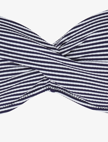 Bikini imprimé rayé - Marine - 3
