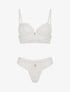 Ensemble soutien-gorge et tanga à bijoux lauriers strassés - Blanc - 3