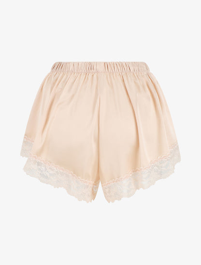 Ensemble caraco et short de pyjama à dentelle - Beige rosé - 5